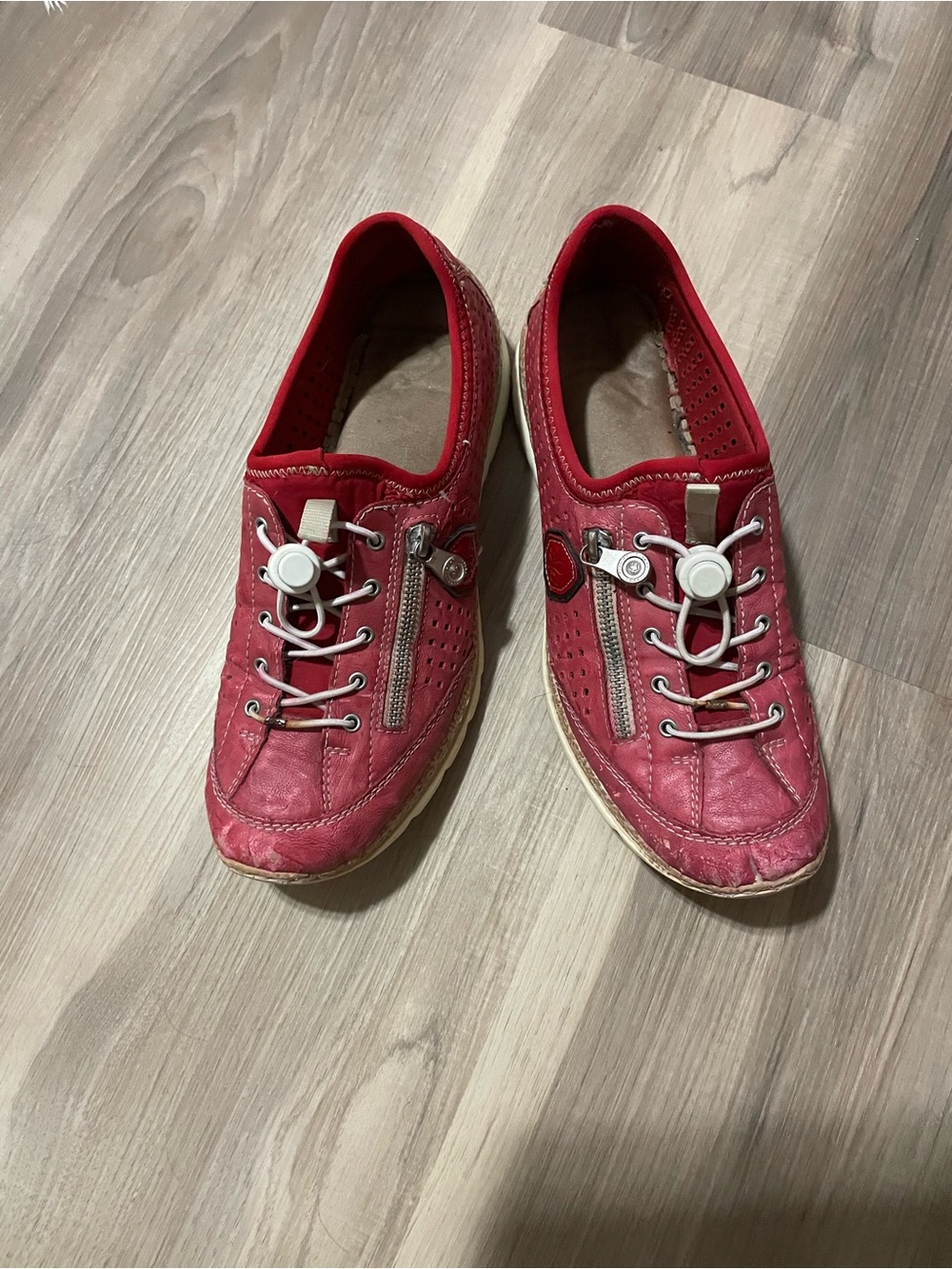 Rieker Ladies Athletic Sneakers Pink/Red Color Size 41